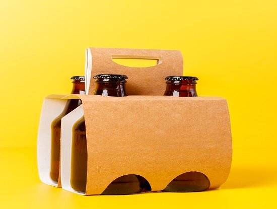 custom printed 4 pack bottle carrier