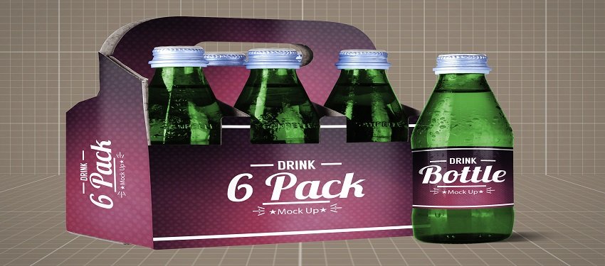 custom printed 4 pack bottle carriers