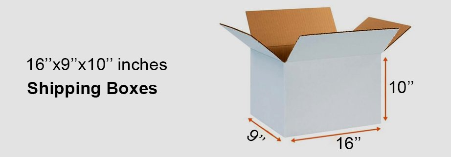 16x9x10 boxes for shipping banner