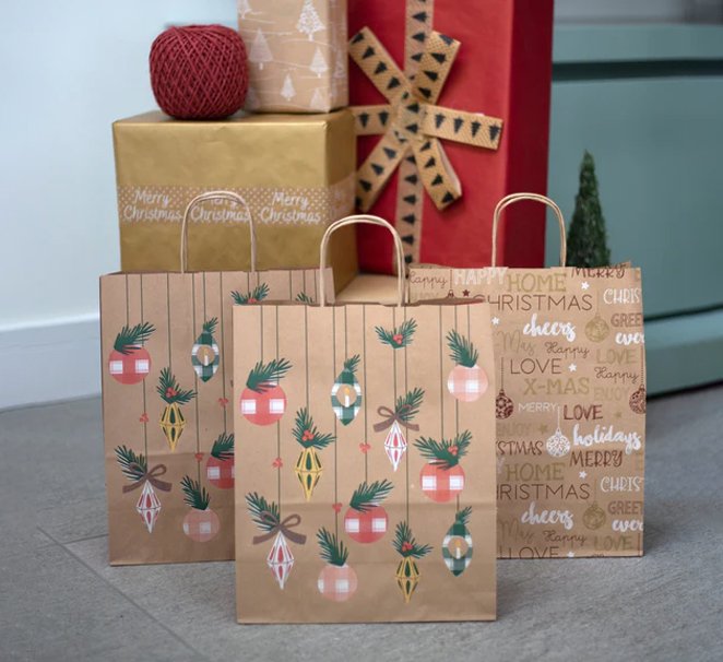 custom christmas paper bags