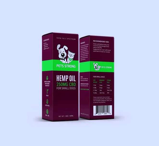 custom cbd hemp oil box