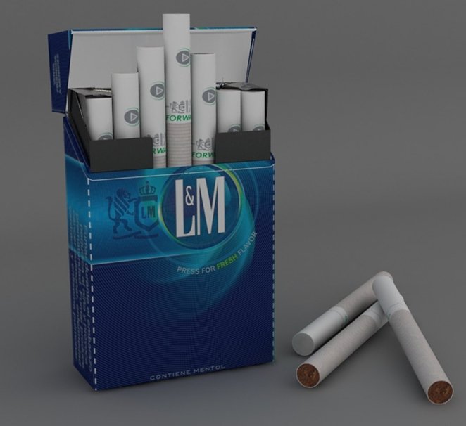 cardboard cigarette box