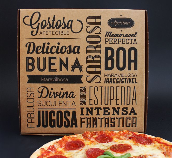 custom brown pizza box