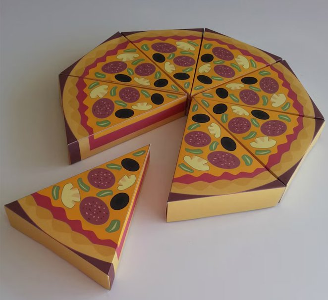 custom pizza slice box