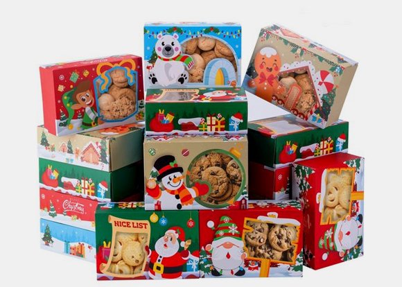 christmas cookie boxes wholesale