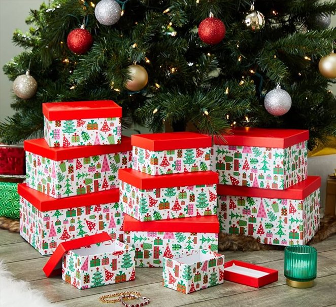 christmas gift boxes with lids