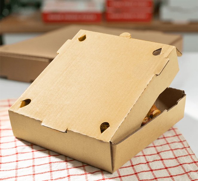 corrugated pizza box