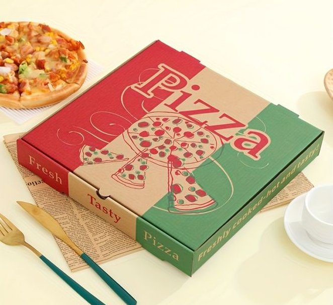 corrugated pizza boxes