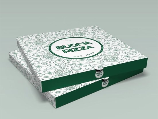 custom white pizza boxes with logo