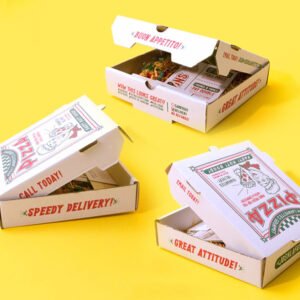 white pizza boxes