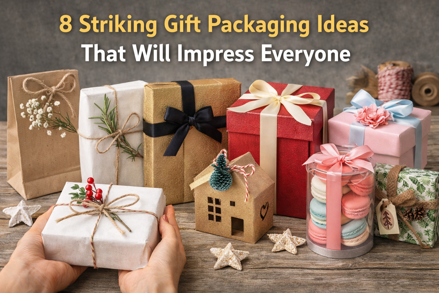 Creative gift packaging ideas on display