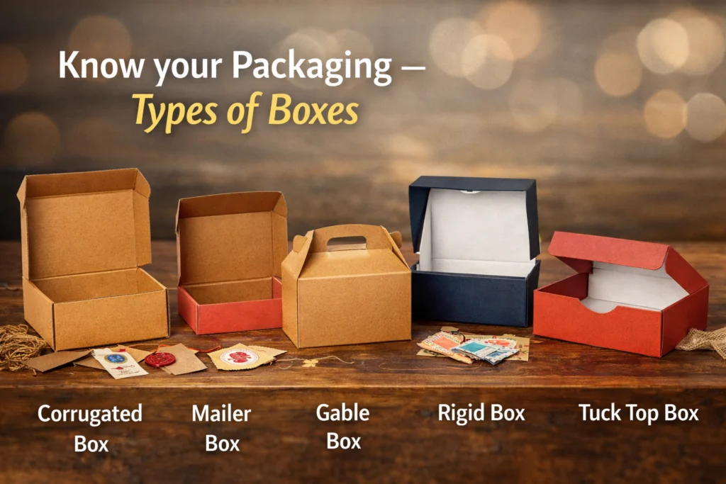 Know your Packaging – Types of Boxes