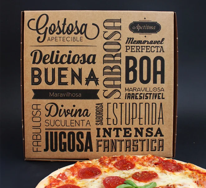Custom Brown Pizza Boxes