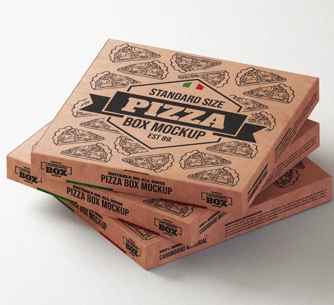 Custom Brown Pizza Boxes