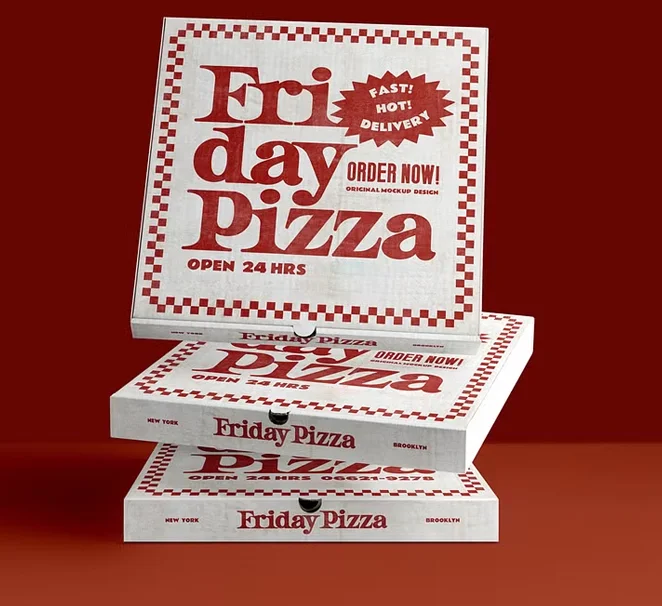 Custom White Pizza Boxes