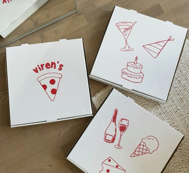 Custom White Pizza Boxes