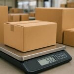 Cardboard Boxes on Weighing Scale