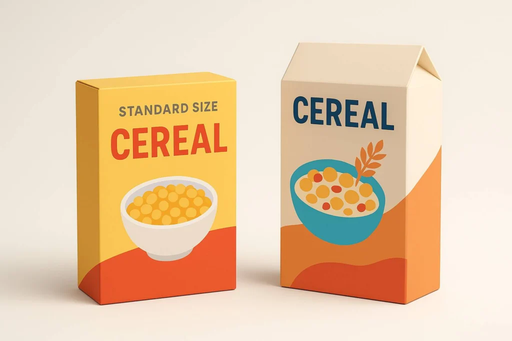 Standard vs. Custom Cereal Box Dimensions: What’s the Difference?