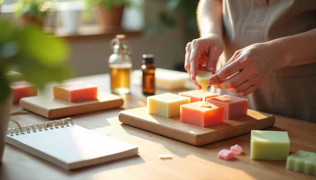 Handcrafted Soap Making in Natural Light