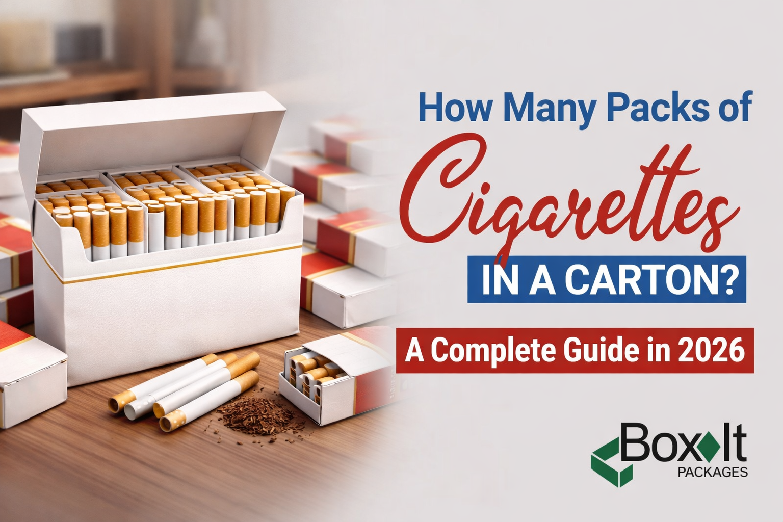 Cigarette carton and pack details