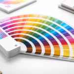 PMS Color guide on clean desk
