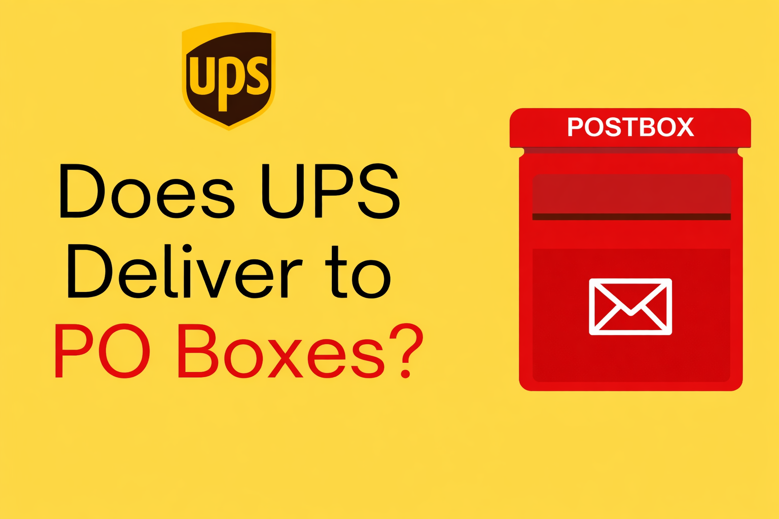 Does UPS deliver to PO Boxes