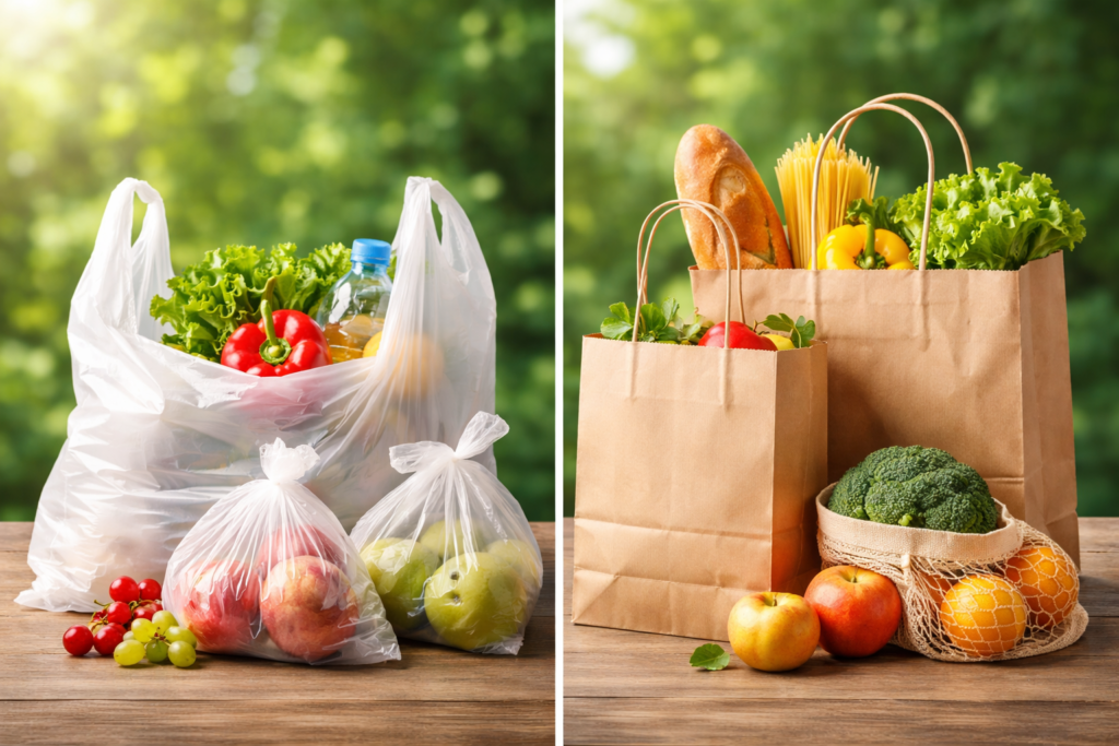 plastic bags vs paper bags