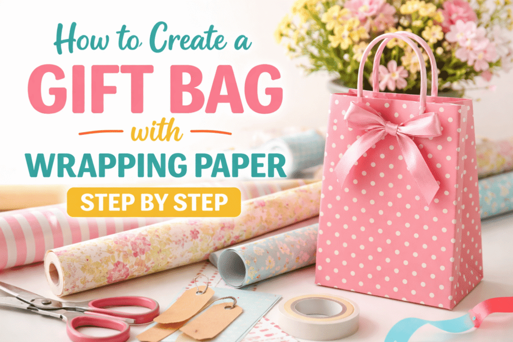 How to Create a Gift Bag with Wrapping Paper Step by Step