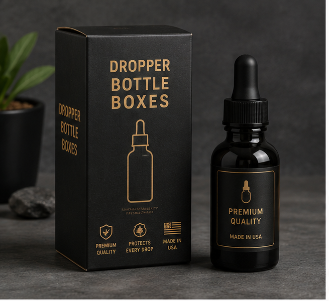 Custom dropper bottle boxes