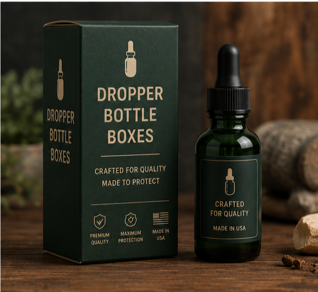 Custom dropper bottle boxes
