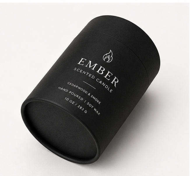 Black Paper Candle Tube