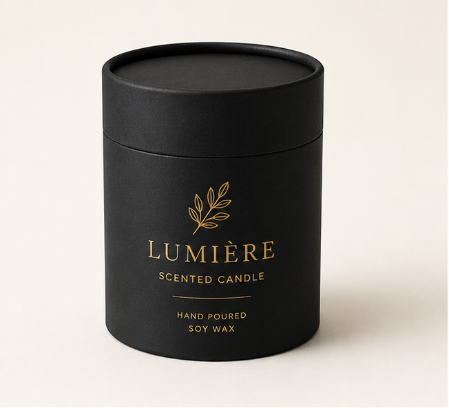 Black Paper Candle Tube