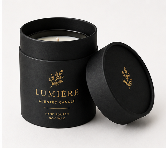 Black Paper Candle Tube