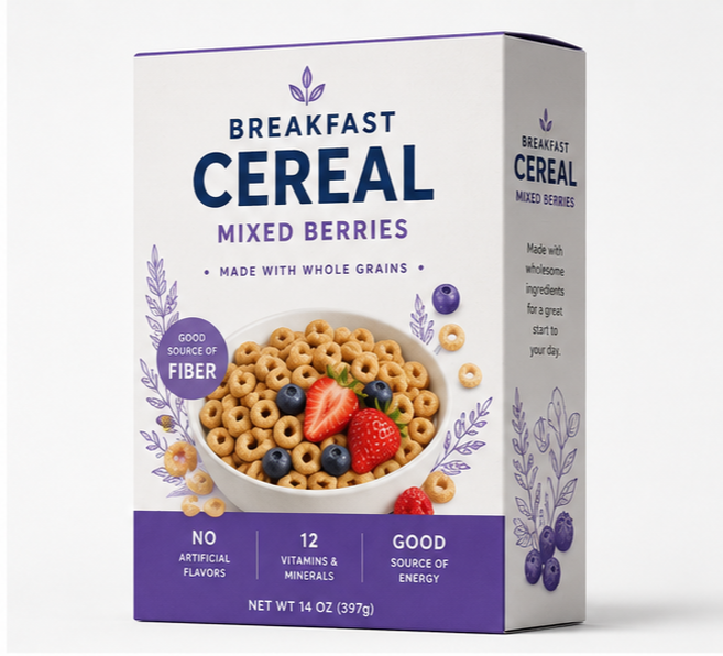Breakfast Cereal Boxes