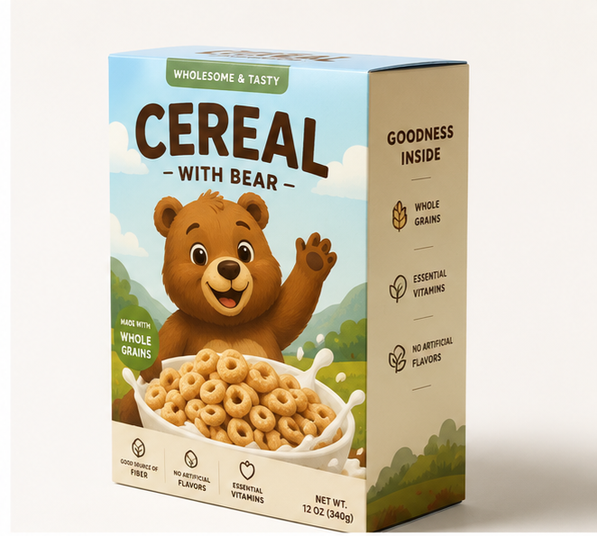 Cereal with Bear on Box