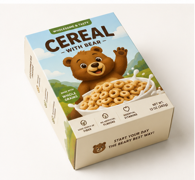Cereal with Bear on Box