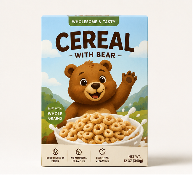 Cereal with Bear on Box