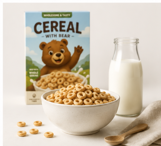 Cereal with Bear on Box