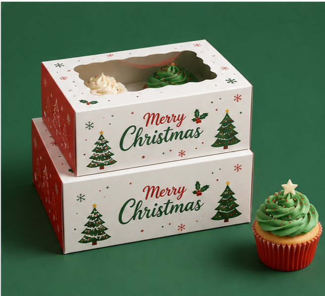 Christmas Cupcake Boxes