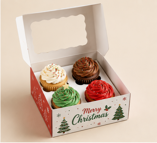 Christmas Cupcake Boxes