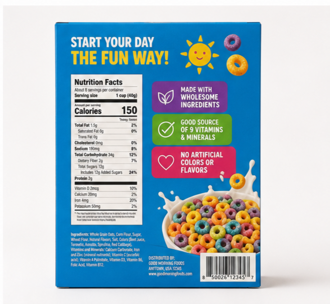 Colorful Cereal Boxes