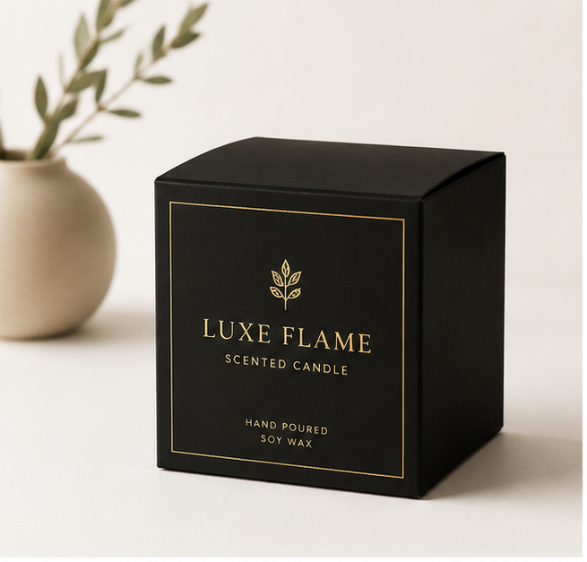Custom Black Candle Boxes