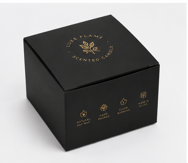 Custom Black Candle Boxes