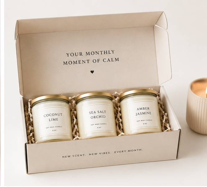 Custom Candle Subscription Boxes