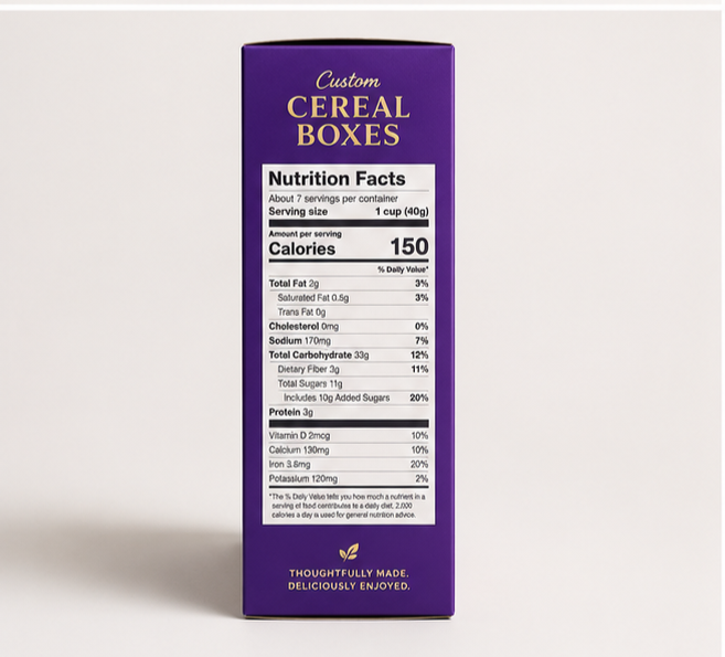 Custom Cardboard Cereal Boxes
