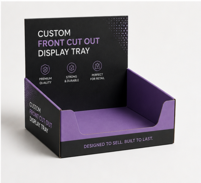 Custom Front Cut Out Display Tray