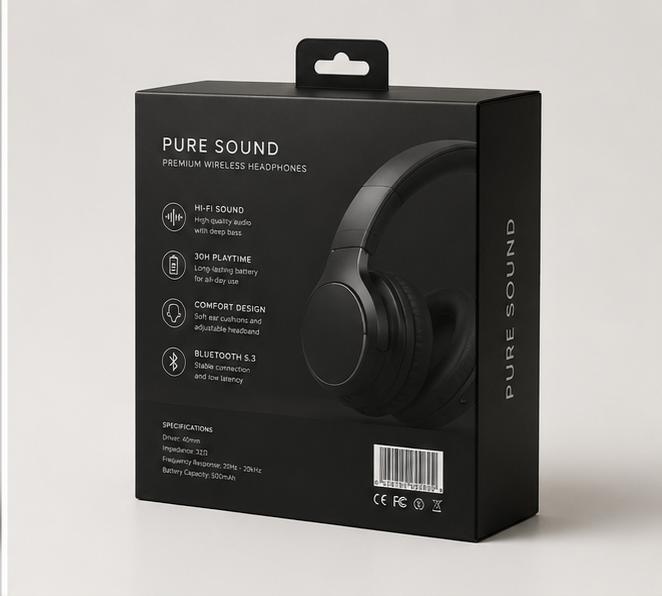Custom Headphone Packaging Boxes