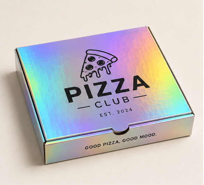Custom Holographic Pizza Boxes