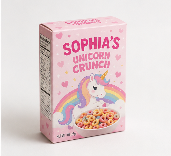 Custom Mini Cereal Boxes