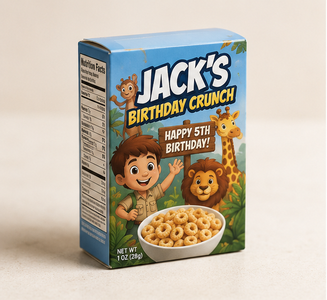 Custom Mini Cereal Boxes